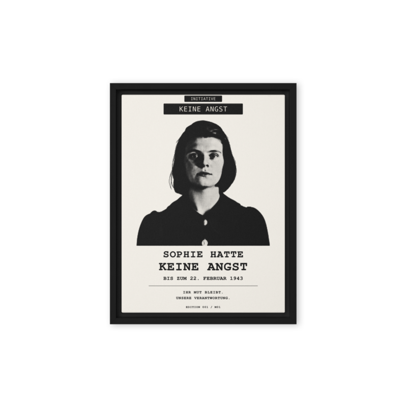 Sophie Scholl – Gerahmte Leinwand · Black · framed-canvas-(in)-black-9x12-front-6aa05d6f6ffb4.png