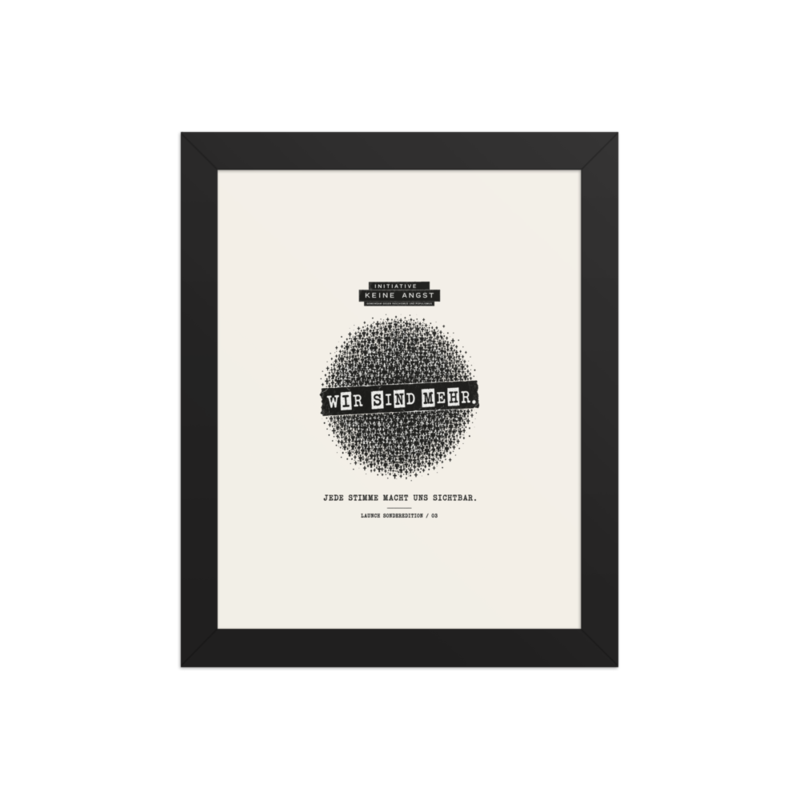 Sonderedition „Wir sind mehr“ – Gerahmtes Poster auf verbessertem mattem Papier · Black · enhanced-matte-paper-framed-poster-(in)-black-8x10-front-6aa1ab2878798.png
