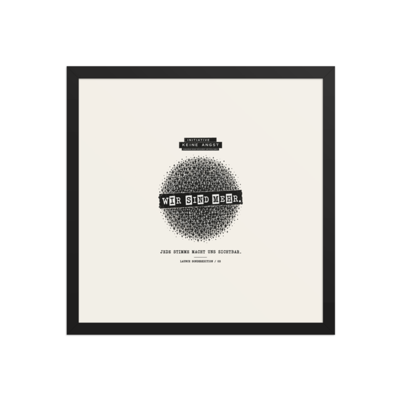 Sonderedition „Wir sind mehr“ – Gerahmtes Poster auf verbessertem mattem Papier · Black · enhanced-matte-paper-framed-poster-(in)-black-16x16-front-6aa1ab2b72edb.png