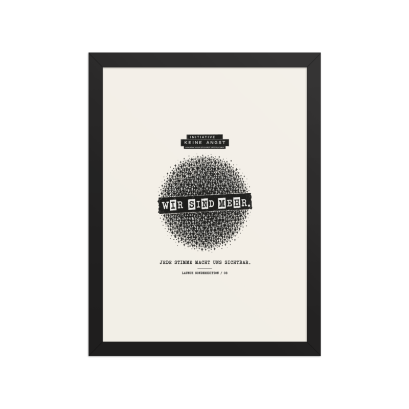 Sonderedition „Wir sind mehr“ – Gerahmtes Poster auf verbessertem mattem Papier · Black · enhanced-matte-paper-framed-poster-(in)-black-12x16-front-6aa1ab1f610e0.png