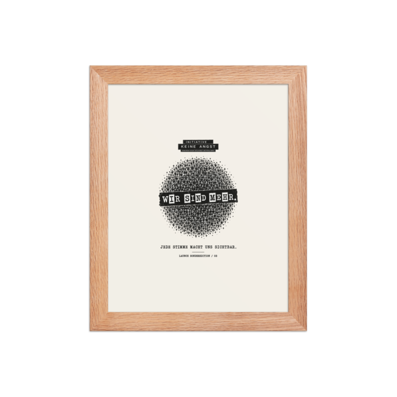 Sonderedition „Wir sind mehr“ – Gerahmtes Poster auf verbessertem mattem Papier · Red Oak · enhanced-matte-paper-framed-poster-(in)-red-oak-8x10-front-6aa1abf4d1147.png