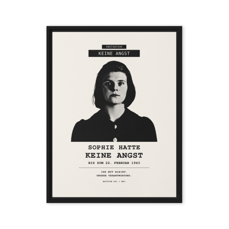 Sophie Scholl – Gerahmte Leinwand · Black · framed-canvas-(in)-black-24x32-front-6aa05d86be097.png