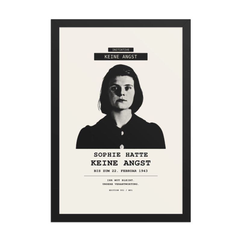 Sophie Scholl – Gerahmtes Poster auf verbessertem mattem Papier · Black · enhanced-matte-paper-framed-poster-(in)-black-12x18-front-6aa05a322b6b1.png