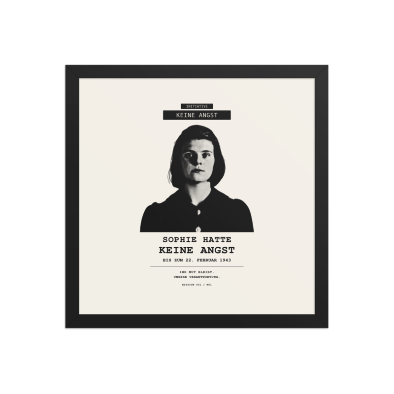 Sophie Scholl – Gerahmtes Poster auf verbessertem mattem Papier · Black · enhanced-matte-paper-framed-poster-(in)-black-14x14-front-6aa05a328cd71.png