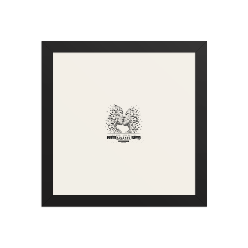 Kiss Against Fear – Deutsch – Gerahmtes Poster auf verbessertem mattem Papier · Black · enhanced-matte-paper-framed-poster-(in)-black-10x10-front-6aa19e1e3935c.png