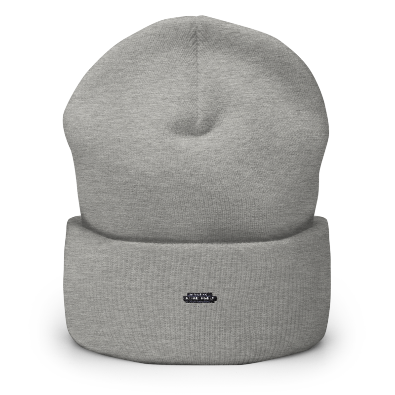 Sonderedition „Wir sind mehr“ – Mütze mit Umschlag · Heather Grey · cuffed-beanie-heather-grey-front-6aa154d0ef496.png