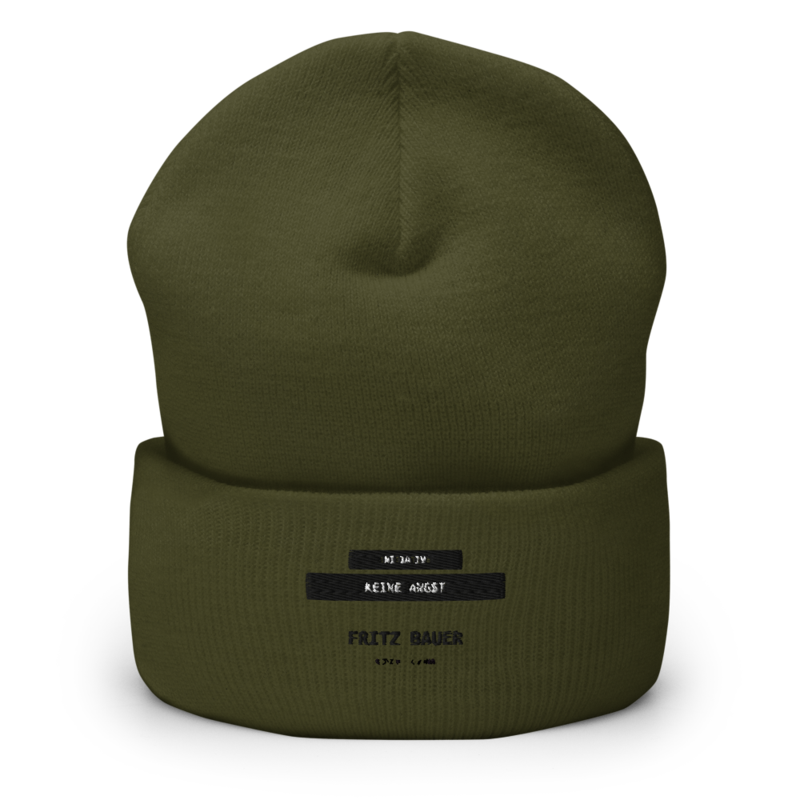Fritz Bauer – Mütze mit Umschlag · Olive · cuffed-beanie-olive-front-6aa15476c4244.png