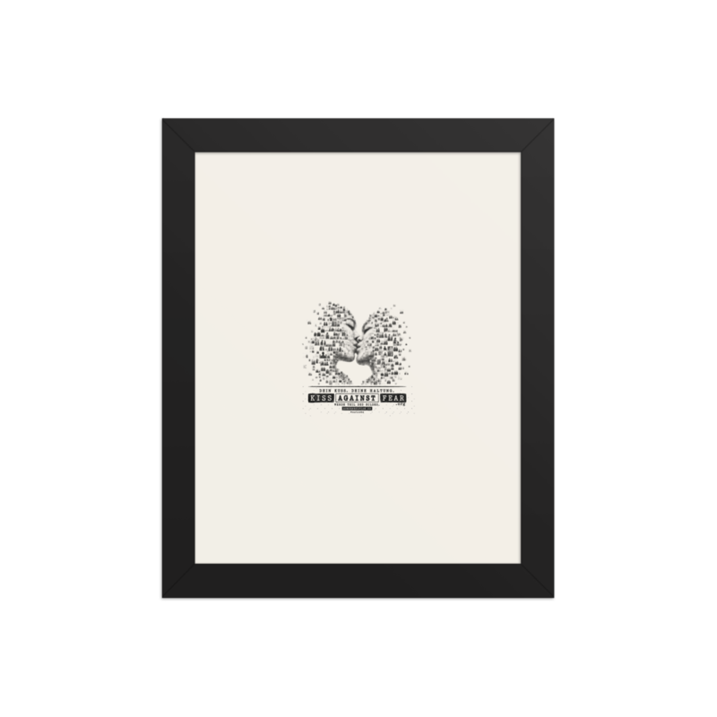 Kiss Against Fear – Deutsch – Gerahmtes Poster auf verbessertem mattem Papier · Black · enhanced-matte-paper-framed-poster-(in)-black-8x10-front-6aa19e1dd6bfd.png
