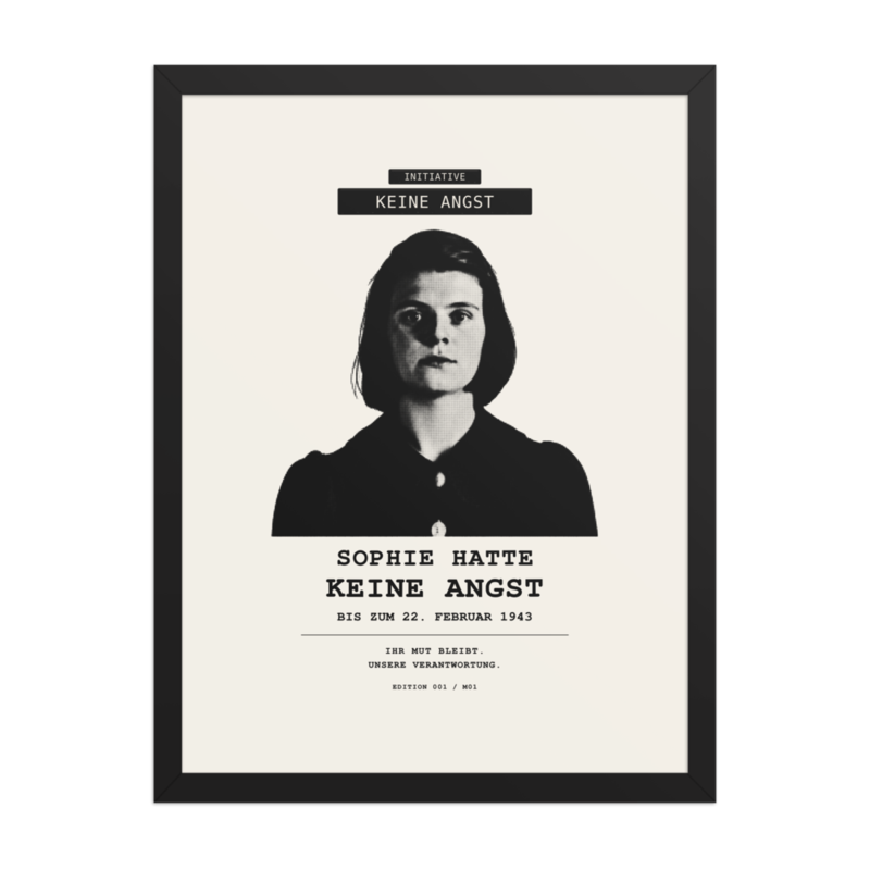 Sophie Scholl – Gerahmtes Poster auf verbessertem mattem Papier · Black · enhanced-matte-paper-framed-poster-(in)-black-18x24-front-6aa05a5f49954.png