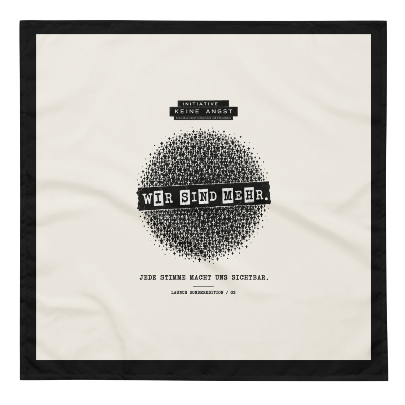 Sonderedition „Wir sind mehr“ – Bandana mit Allover-Druck · White · all-over-print-bandana-white-l-front-6aa1b402d31a0.png