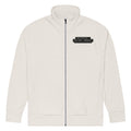 KA Studio Batch P801 – Sonderedition „Wir sind mehr“ – Recycelte Unisex-Trainingsjacke mit Allover-Druck – Vorderansicht mit kleinem Label auf der linken Brust