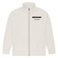 KA Studio Batch P801 – Fritz Bauer – Recycelte Unisex-Trainingsjacke mit Allover-Druck – Vorderansicht mit kleinem Label auf der linken Brust