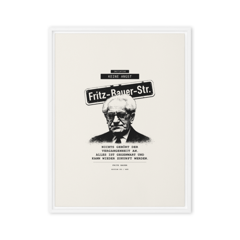 Fritz Bauer – Gerahmte Leinwand · White · framed-canvas-(in)-white-24x32-front-6aa1aedcbef33.png