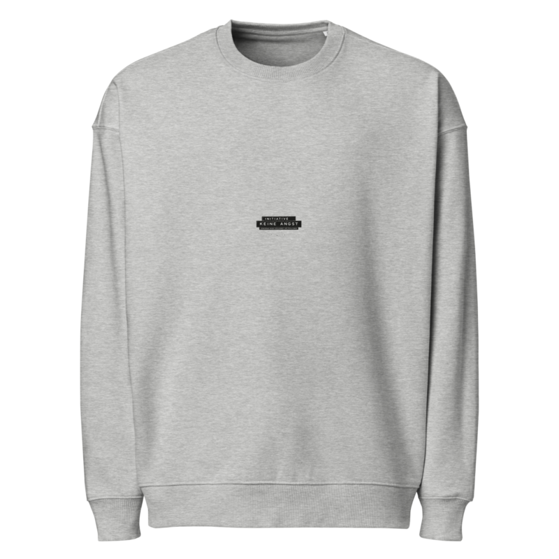Sonderedition „Wir sind mehr“ – Oversized Unisex Bio-Pullover · Heather Grey · unisex-organic-oversized-raddler-2.0-sweatshirt-heather-grey-front-6aa164843e895.png