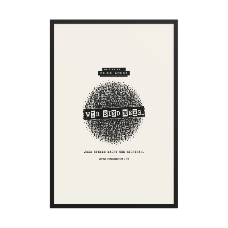 Sonderedition „Wir sind mehr“ – Gerahmtes Poster auf verbessertem mattem Papier · Black · enhanced-matte-paper-framed-poster-(in)-black-24x36-front-6aa1ab1f6fb42.png