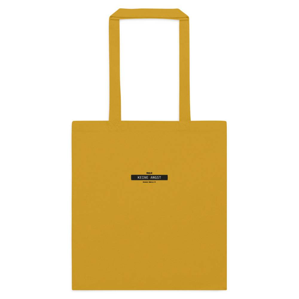 Neele – Baumwolltasche mit langen Henkeln · Mustard · Vorderansicht | Originalmotiv