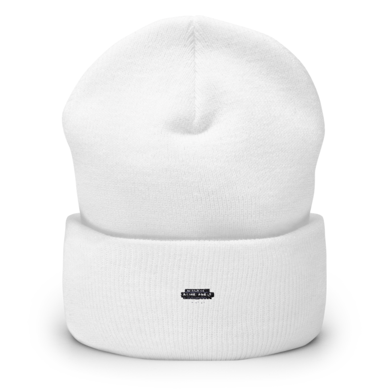 Sonderedition „Wir sind mehr“ – Mütze mit Umschlag · White · cuffed-beanie-white-front-6aa1552329ea4.png