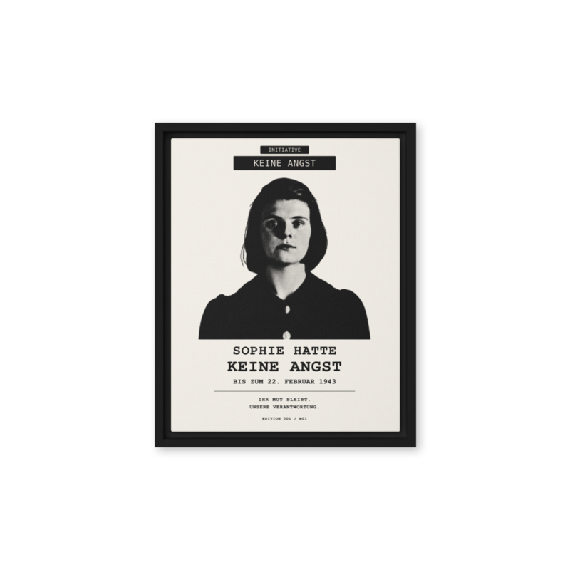 Sophie Scholl – Gerahmte Leinwand · Black · framed-canvas-(in)-black-11x14-front-6aa05d7062e97.png