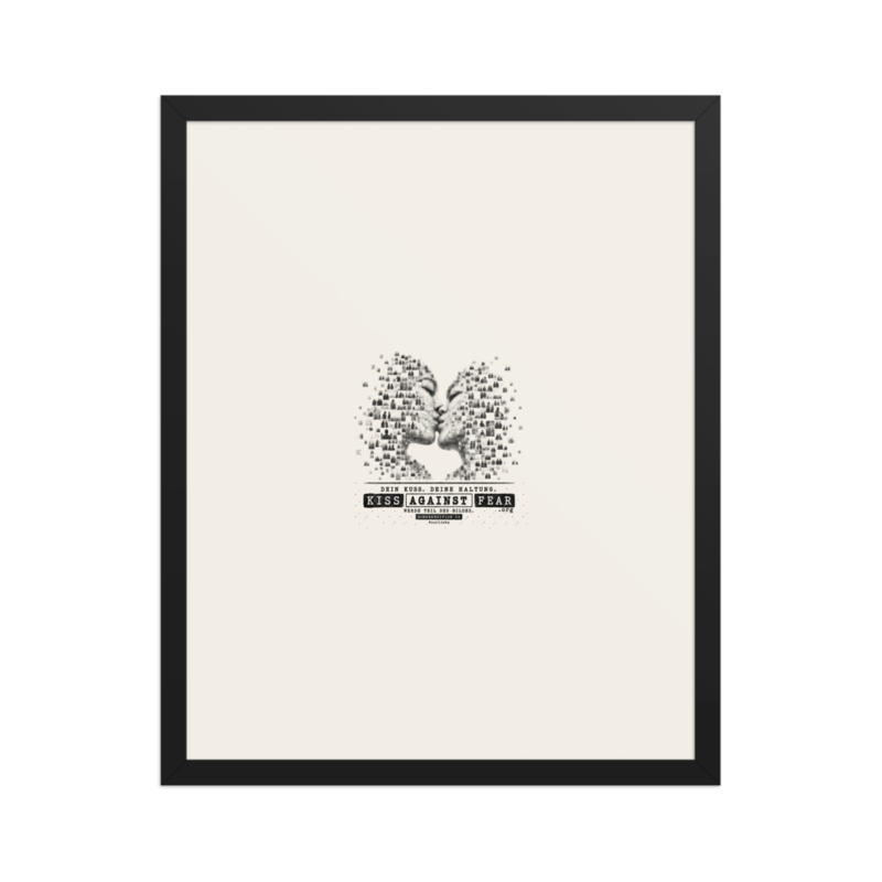 Kiss Against Fear – Deutsch – Gerahmtes Poster auf verbessertem mattem Papier · Black · enhanced-matte-paper-framed-poster-(in)-black-16x20-front-6aa19e1e1891e.png