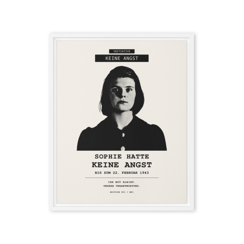 Sophie Scholl – Gerahmte Leinwand · White · framed-canvas-(in)-white-16x20-front-6aa05cb8161d8.png