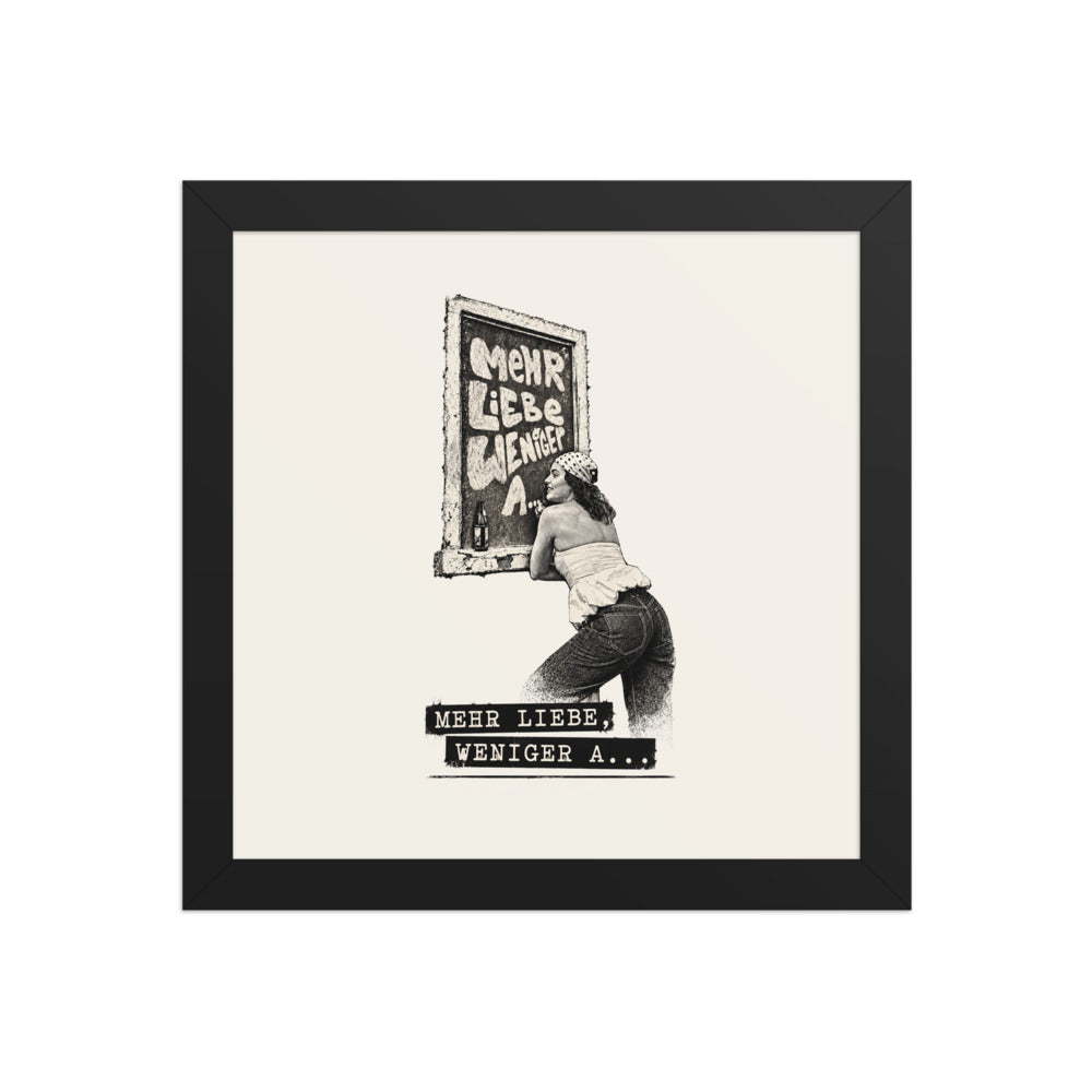Neele – Gerahmtes Poster auf verbessertem mattem Papier · Black · Vorderansicht | Originalmotiv