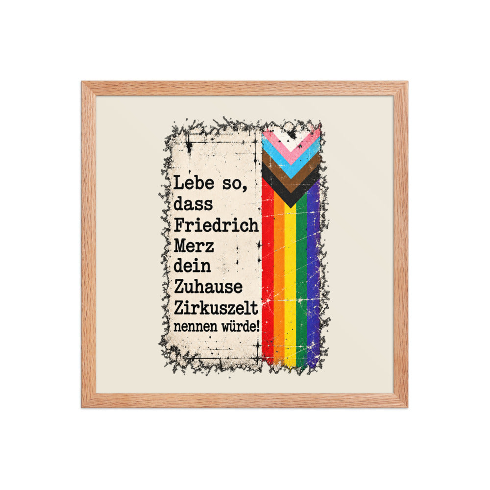 KA Studio Color P2 – Red Oak / 16″×16″ / V15028 – Vorderansicht | Originalmotiv | Artwork MERZ V08 / Rueckendruck geprueft