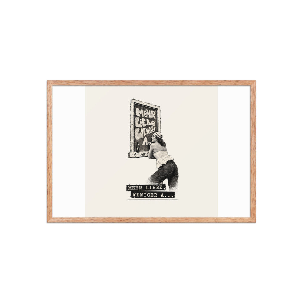 Neele – Gerahmtes Poster auf verbessertem mattem Papier · Red Oak · Vorderansicht | Originalmotiv