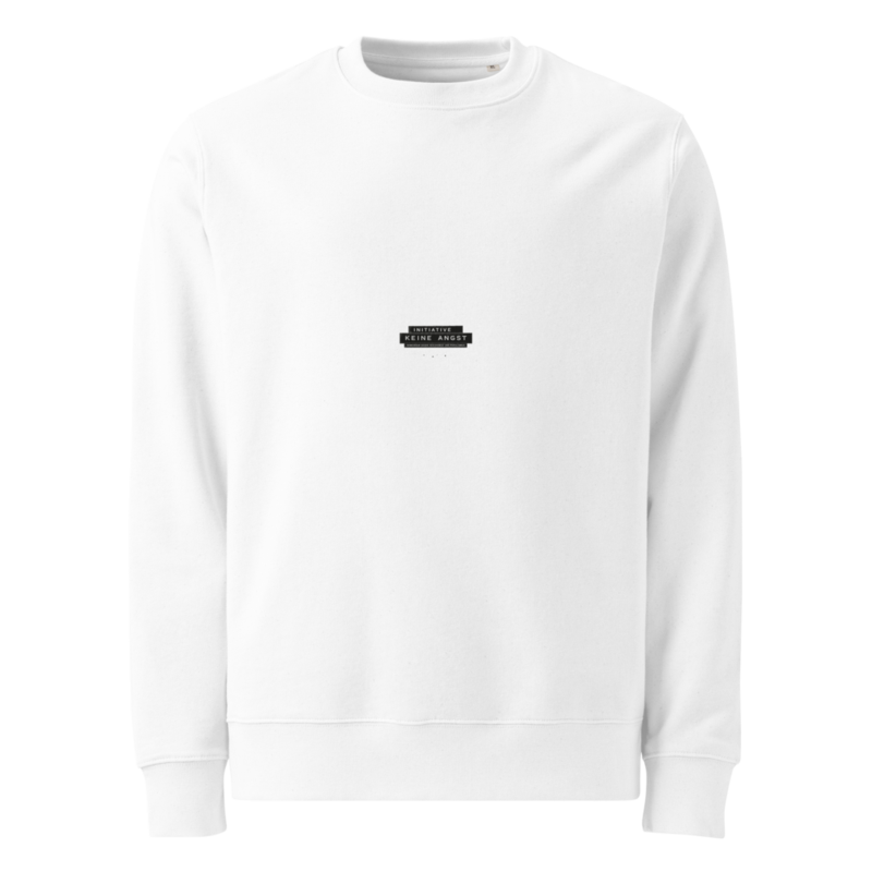 Sonderedition „Wir sind mehr“ – Unisex Bio-Pullover · White · unisex-eco-changer-2.0-sweatshirt-white-front-6aa15ea4a62a8.png