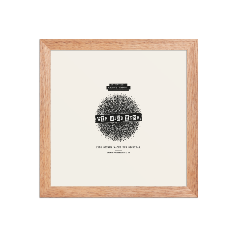 Sonderedition „Wir sind mehr“ – Gerahmtes Poster auf verbessertem mattem Papier · Red Oak · enhanced-matte-paper-framed-poster-(in)-red-oak-10x10-front-6aa1ac34dd3cb.png
