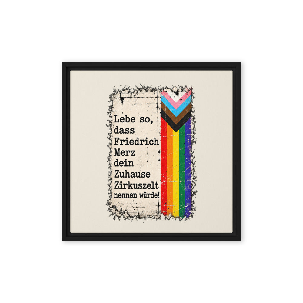 KA Studio Color P614 – Black / 16″×16″ / V16036 – Vorderansicht | Originalmotiv | Artwork MERZ V08 / Rueckendruck geprueft