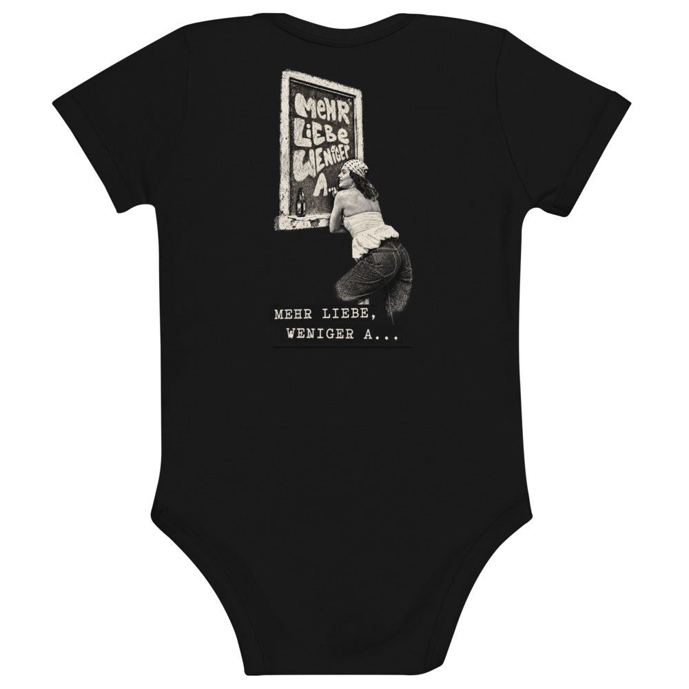 Neele – Baby-Body aus Bio-Baumwolle · Black · Rückansicht | Originalmotiv