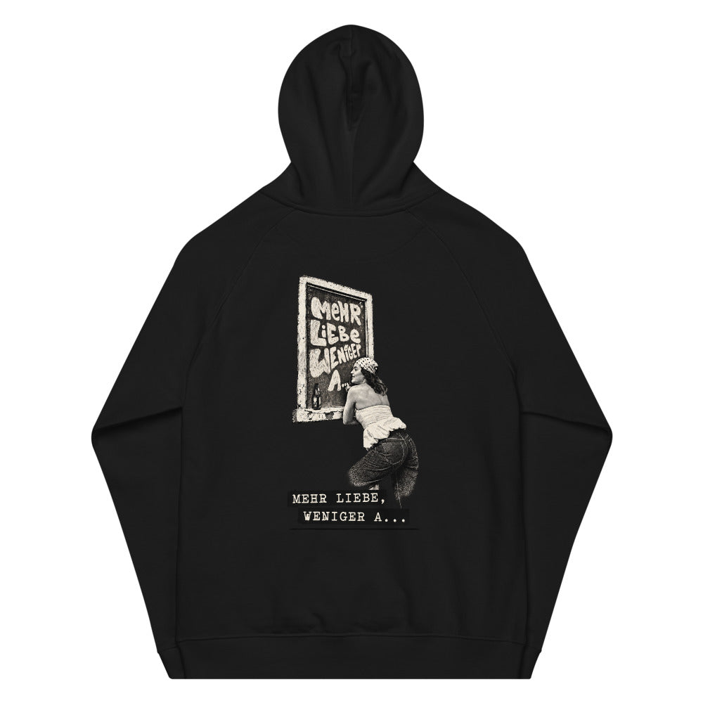 Neele – Unisex Bio-Raglan-Hoodie · Black · Rückansicht | Originalmotiv