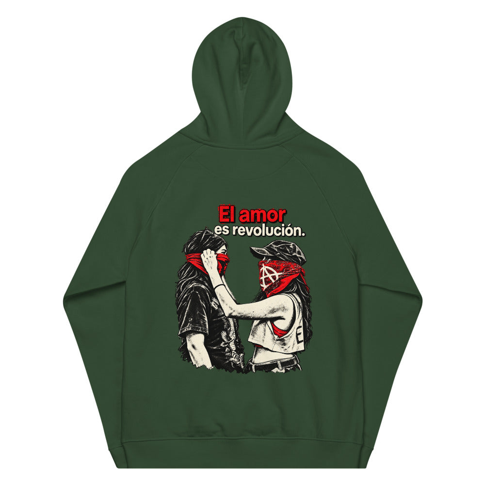 KA Studio Color P543 – Bottle green – Rückansicht | Originalmotiv | Artwork EL AMOR V02 / Kapuzenfreie Rueckendruckflaeche