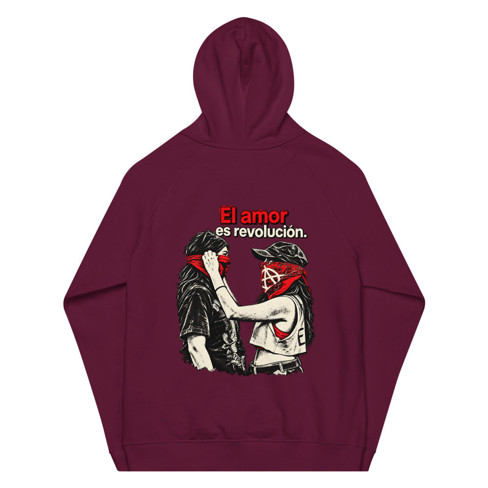 KA Studio Color P543 – Burgundy – Rückansicht | Originalmotiv | Artwork EL AMOR V02 / Kapuzenfreie Rueckendruckflaeche