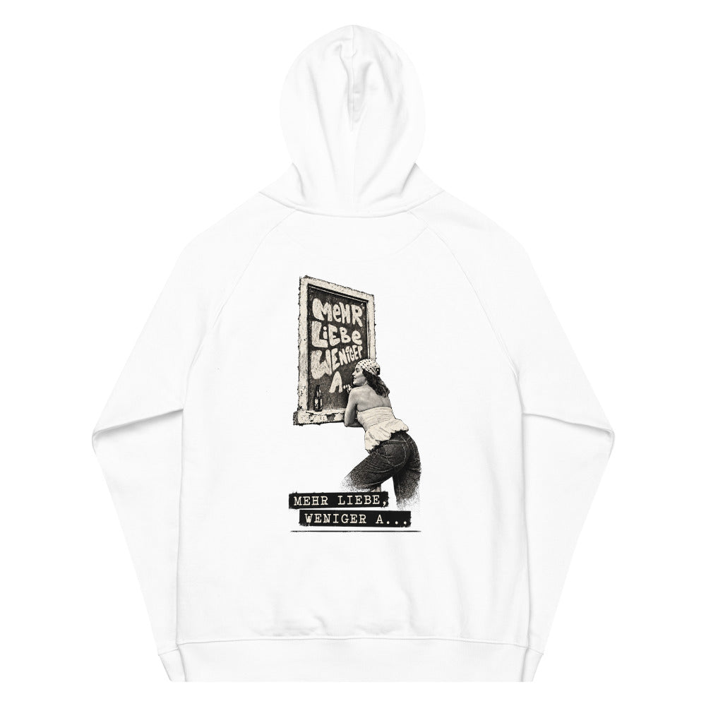Neele – Unisex Bio-Raglan-Hoodie · White · Rückansicht | Originalmotiv