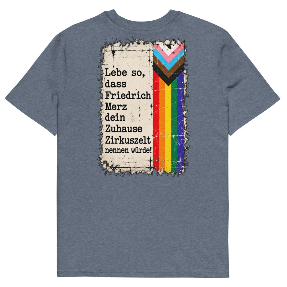 KA Studio Color P456 – Dark Heather Blue – Rückansicht | Originalmotiv | Artwork MERZ V08 / Rueckendruck geprueft