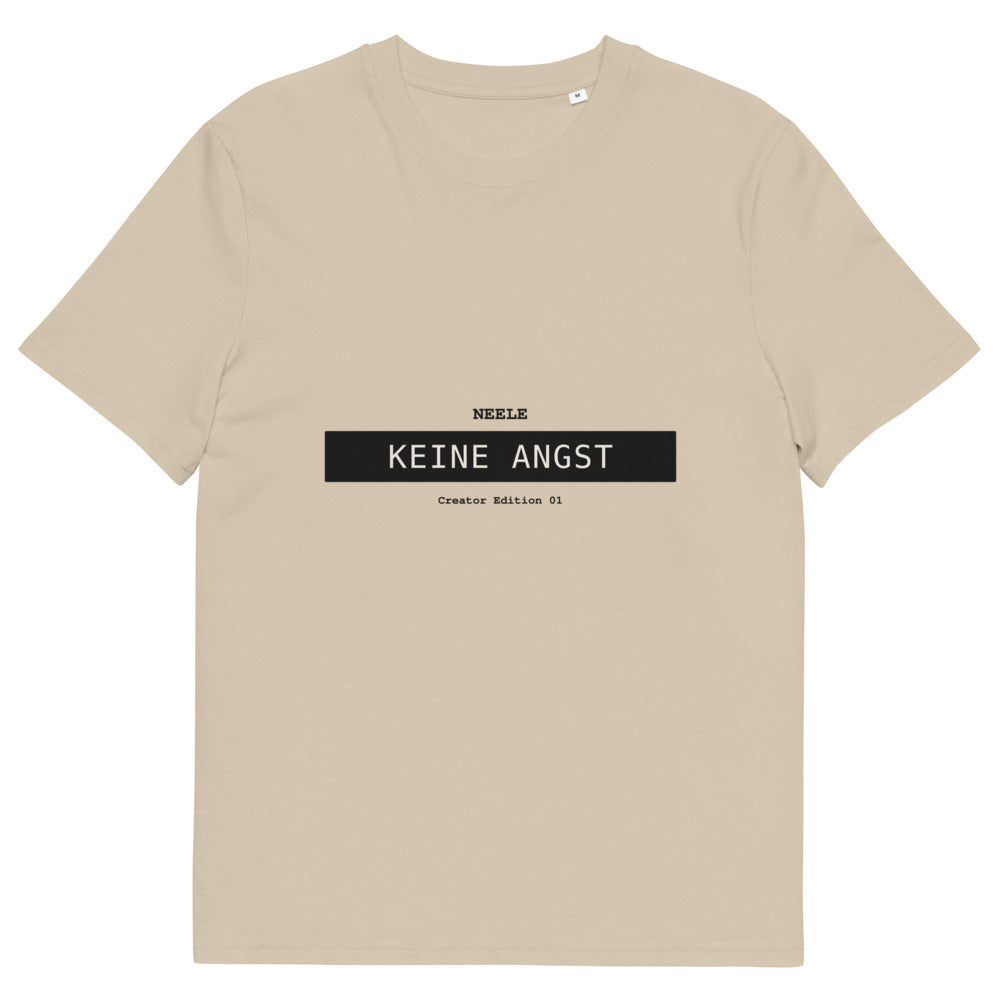 Neele – Unisex T-Shirt aus Bio-Baumwolle Creator 2.0 · Desert Dust · Vorderansicht | Originalmotiv