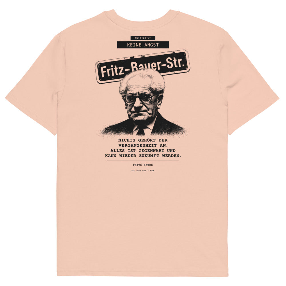 Fritz Bauer – Unisex T-Shirt aus Bio-Baumwolle Creator 2.0 – Fraiche Peche – Rückansicht | Originalmotiv