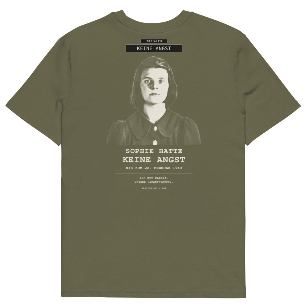 Sophie Scholl – Keine Angst | Creator 2.0 – Khaki – Rückansicht | Originalmotiv