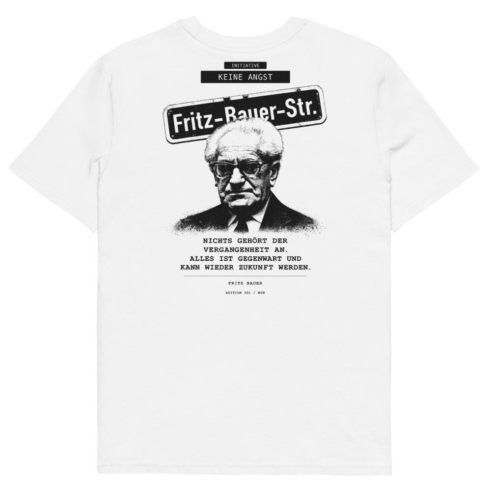 Fritz Bauer – Unisex T-Shirt aus Bio-Baumwolle Creator 2.0 – White – Rückansicht | Originalmotiv