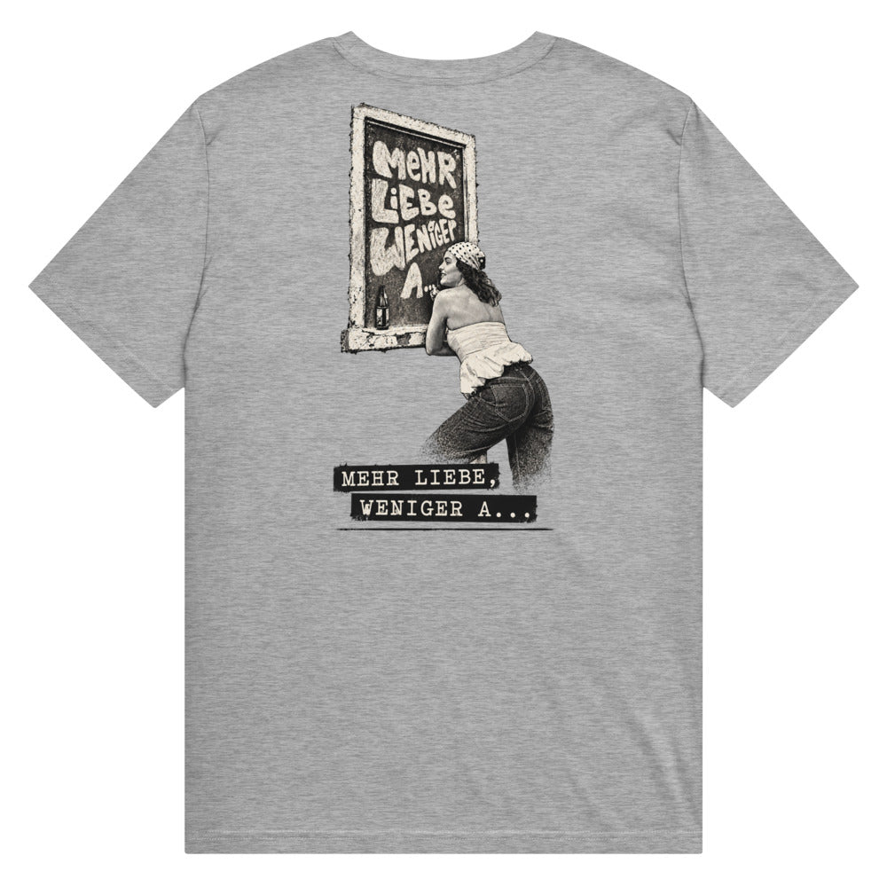 Neele – Mittelschweres Unisex Bio-T-Shirt · Heather Grey · Rückansicht | Originalmotiv
