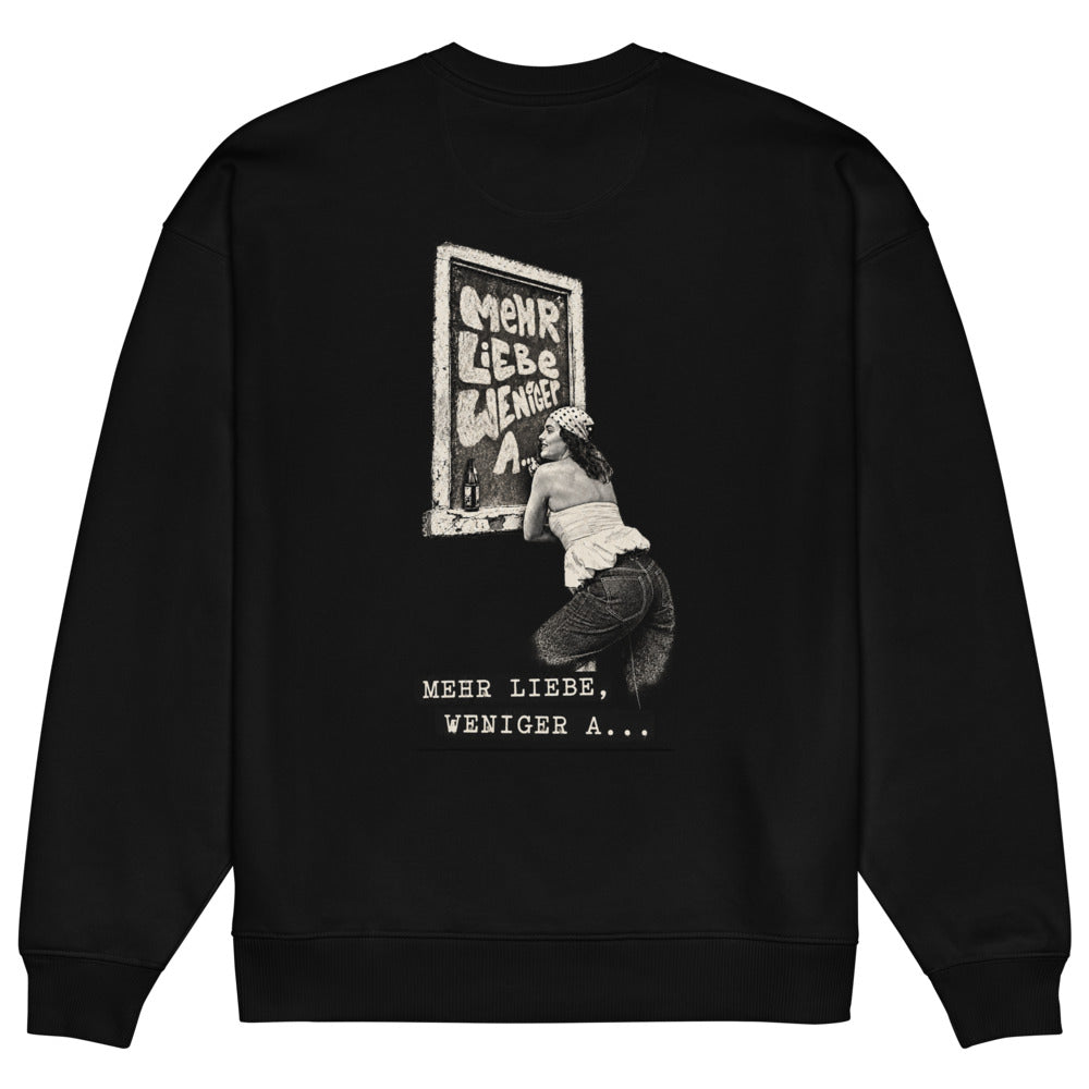 Neele – Oversized Unisex Bio-Pullover · Black · Rückansicht | Originalmotiv