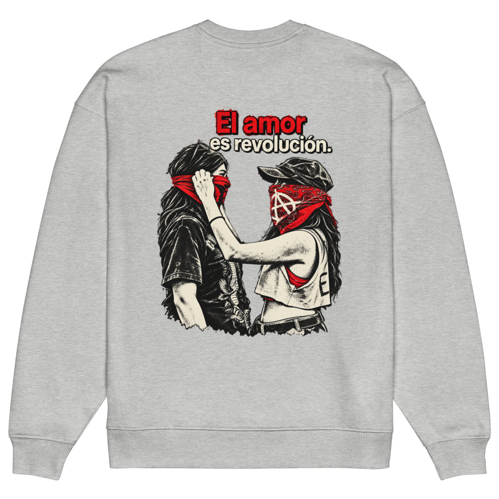 KA Studio Color P822 – Heather Grey – Rückansicht | Originalmotiv | Artwork EL AMOR V01 / Maximale Rueckendruckflaeche