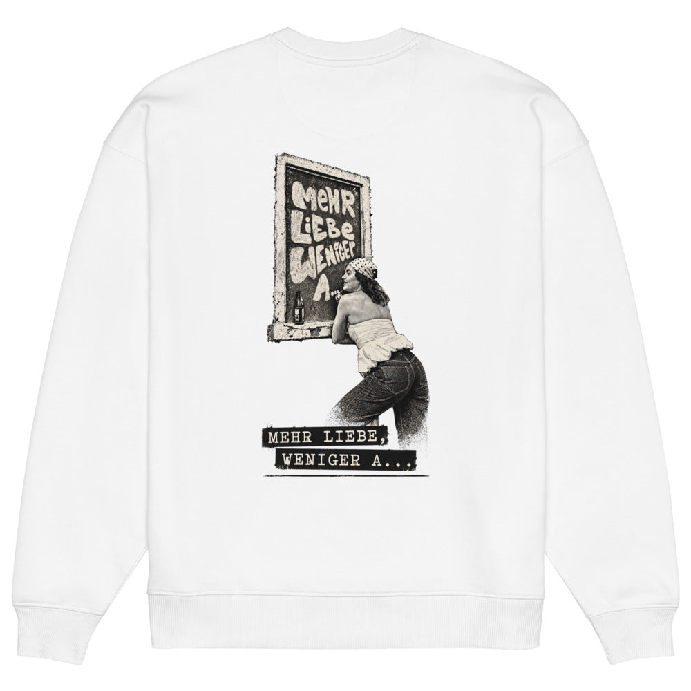 Neele – Oversized Unisex Bio-Pullover · White · Rückansicht | Originalmotiv