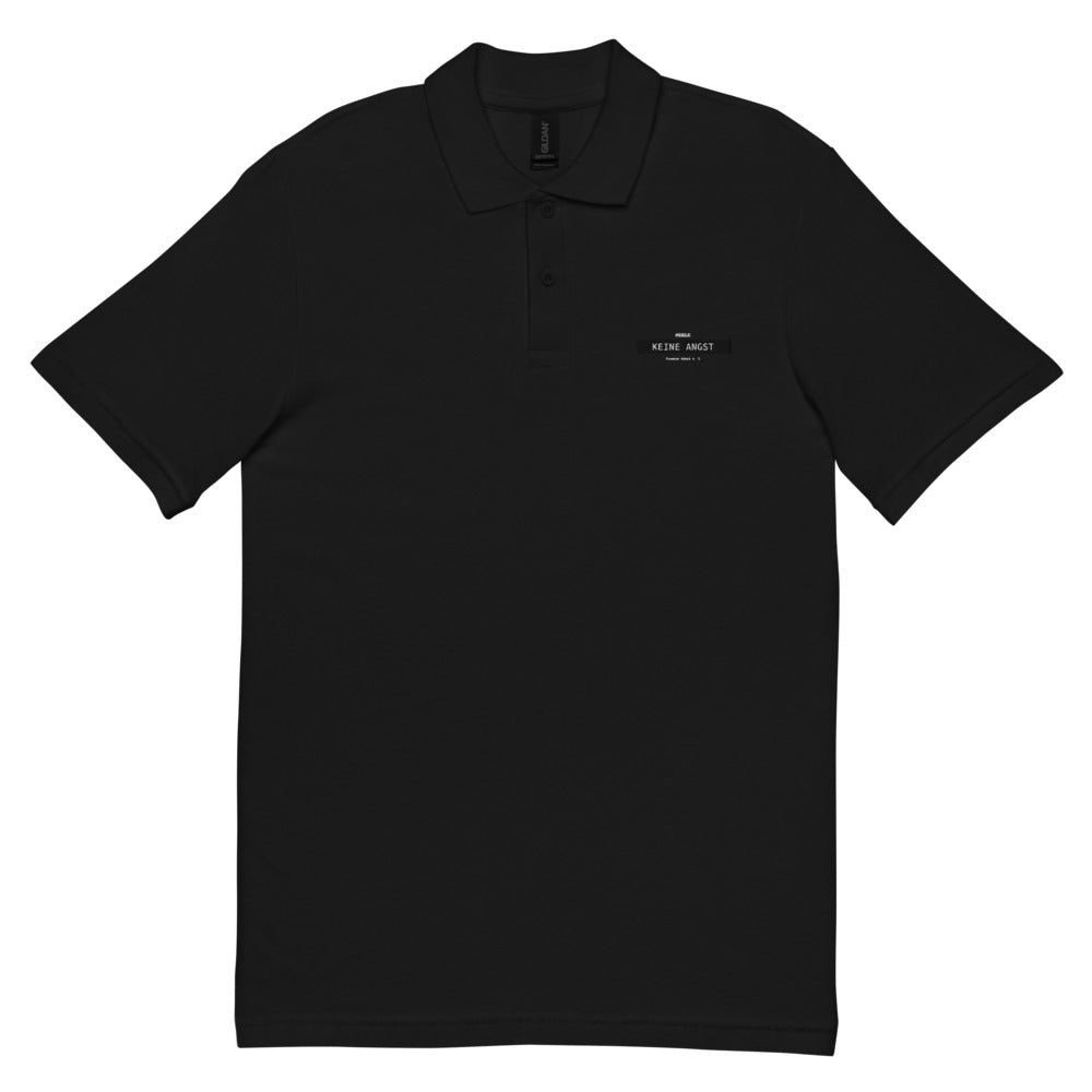 Neele – Unisex Piqué-Poloshirt · Black · Vorderansicht | Originalmotiv